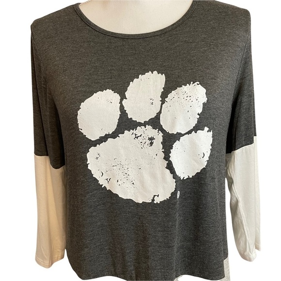 Gameday Couture Clemson Tigers Lightweight Tunic Top Grey, Orange and White-M - Picture 3 of 10